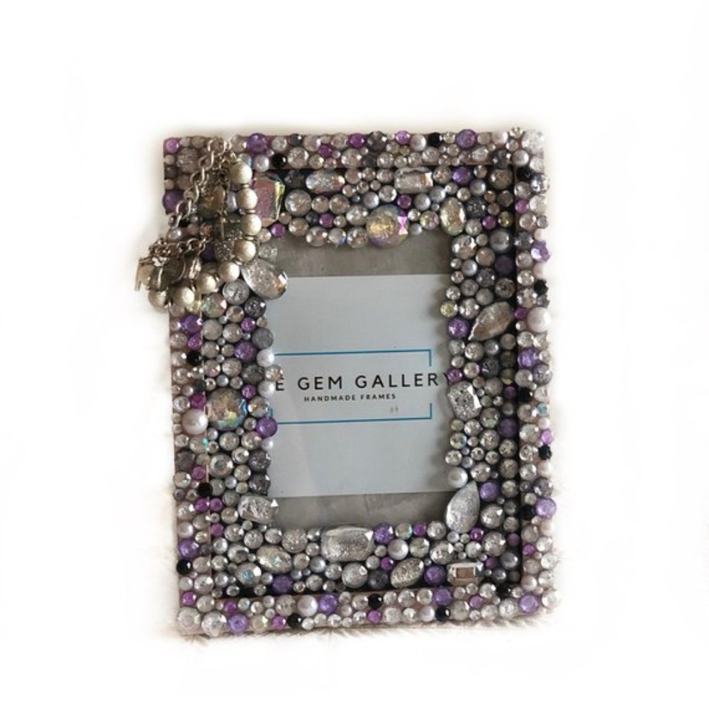 Lavender Jeweled Photo Frame with a Gatsby Wedding